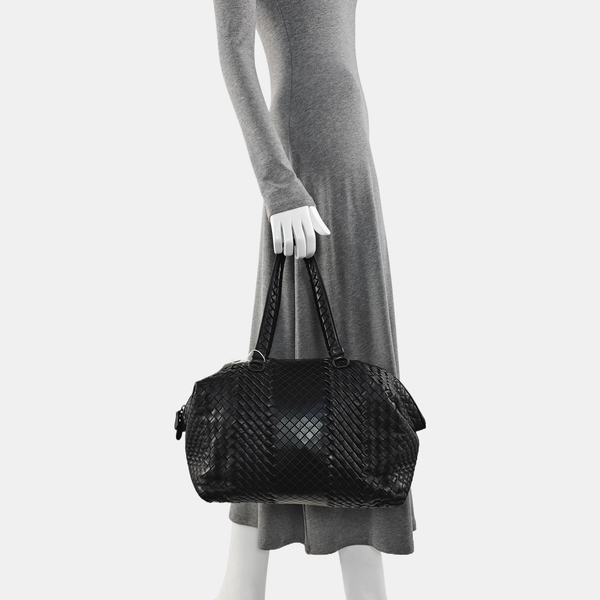 Calfskin Top Handle Bag Black