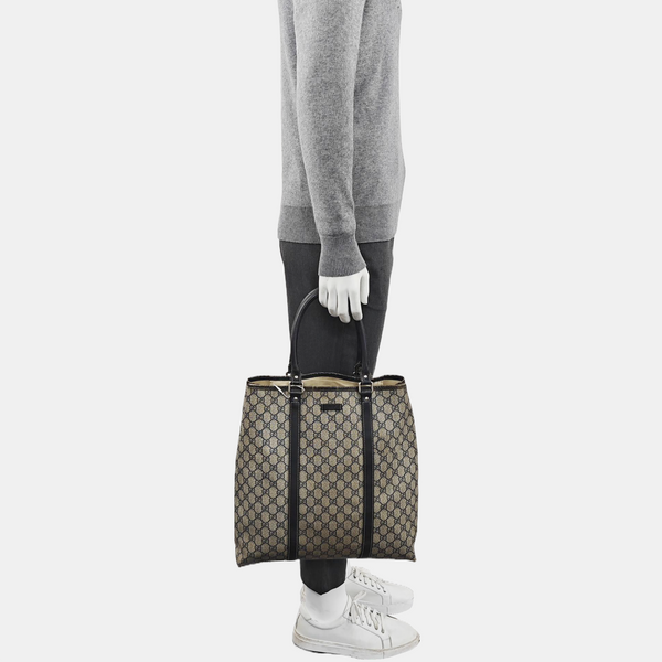 GG Supreme Monogram Coated Canvas Black