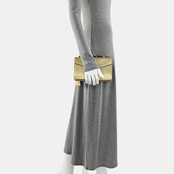Sound Bag Saffiano Calfskin Gold