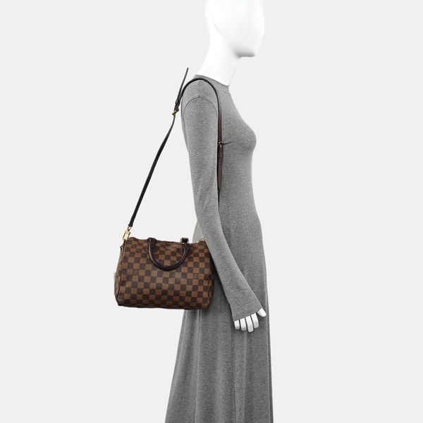 SPEEDY 25 Damier Ebene Coated Canvas Brown