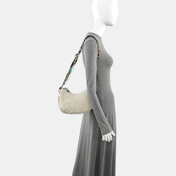 Sheepskin Shoulder Bag White