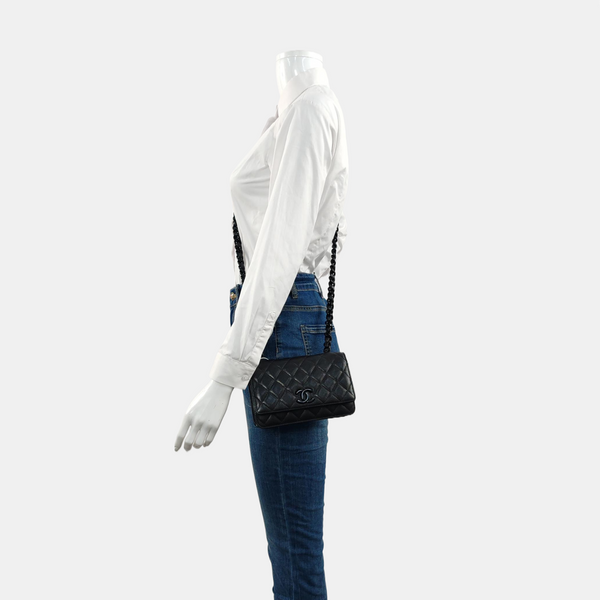 WOC Quilted Grained Calfskin Black
