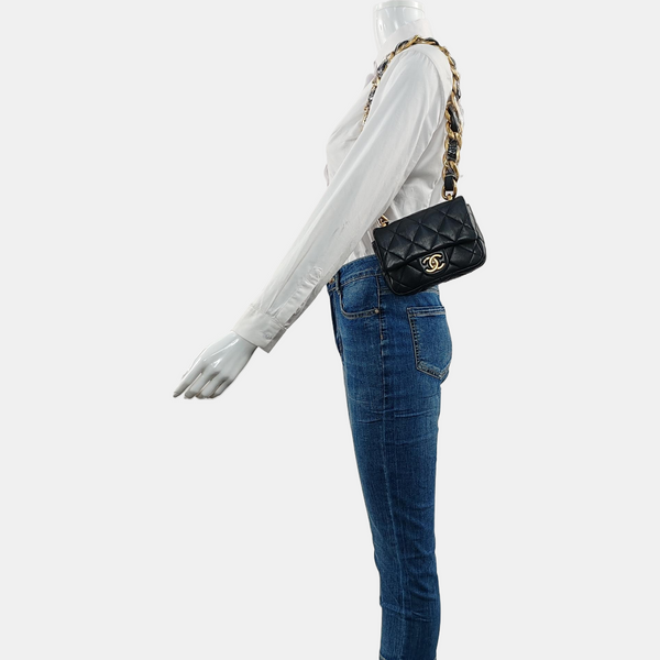 CLASSIC FLAP Mini Quilted Lambskin Black
