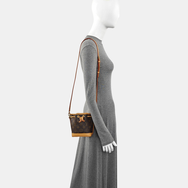 NOÉ Nano Monogram Coated Canvas Brown