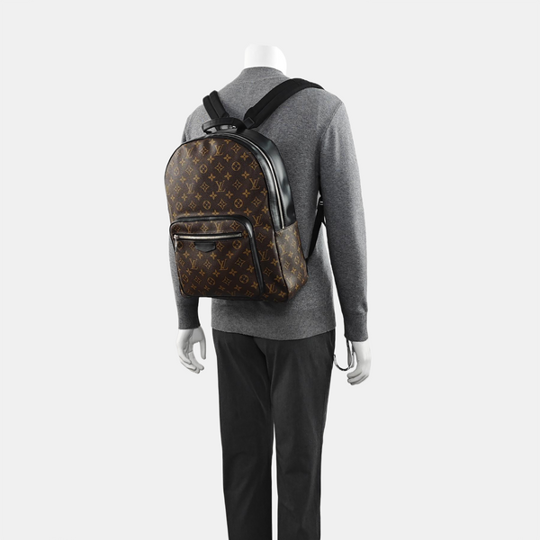 JOSH Monogram Coated Canvas Brown