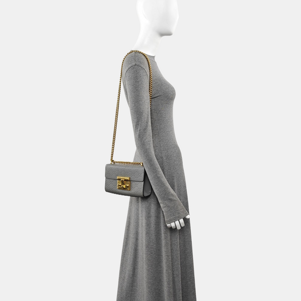 Padlock Small Monogram Calfskin Gray