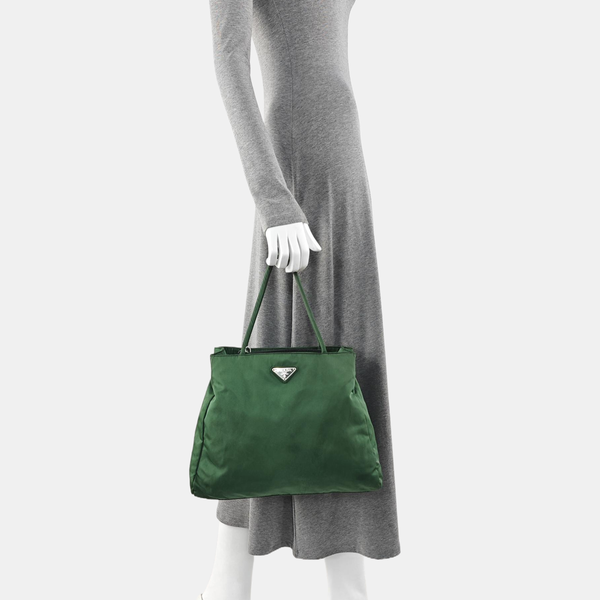 Nylon Tote Bag Green