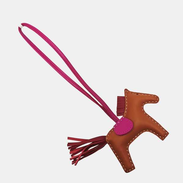 Leather Bag Charm Purple