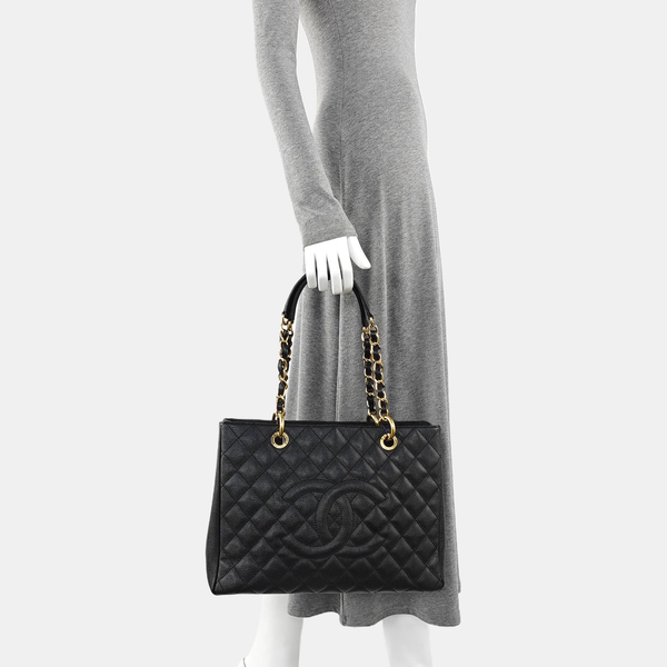 CHANEL PETITE Quilted Grained Calfskin Black