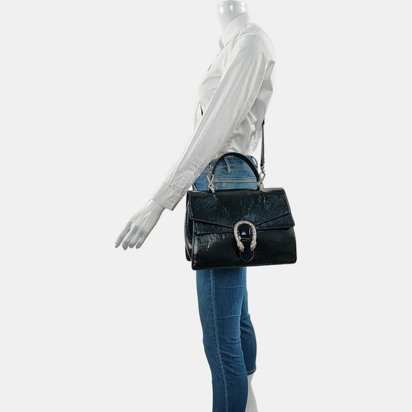 Dionysus Medium Patent Leather Black