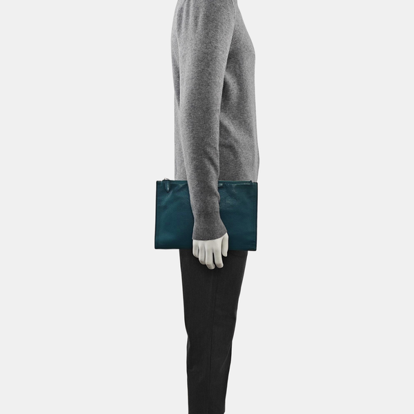 Calfskin Clutch Blue