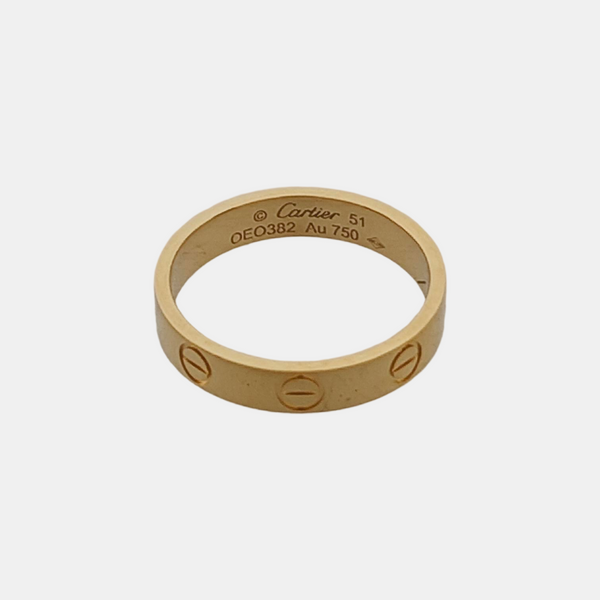 Anillo LOVE de oro de 18k, talla europea 51