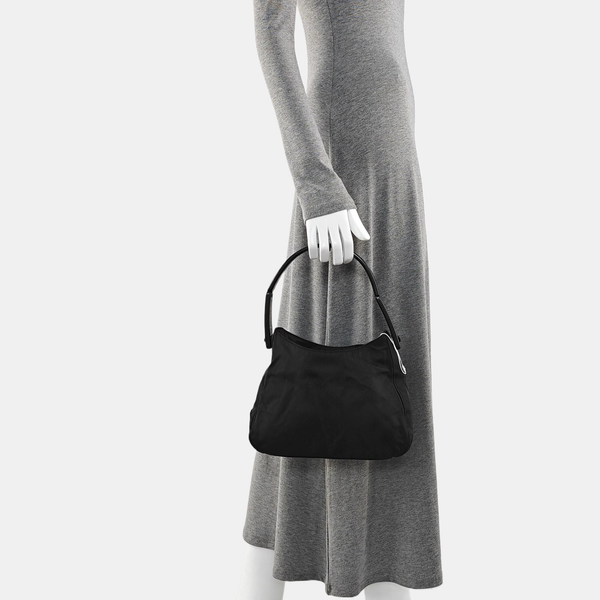 Nylon Shoulder Bag Black