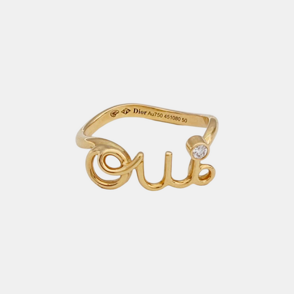 Oui 18k Gold Ring EU 50