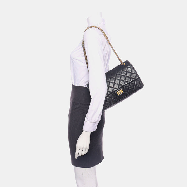 2.55 227 (jumbo) Quilted Calfskin Black
