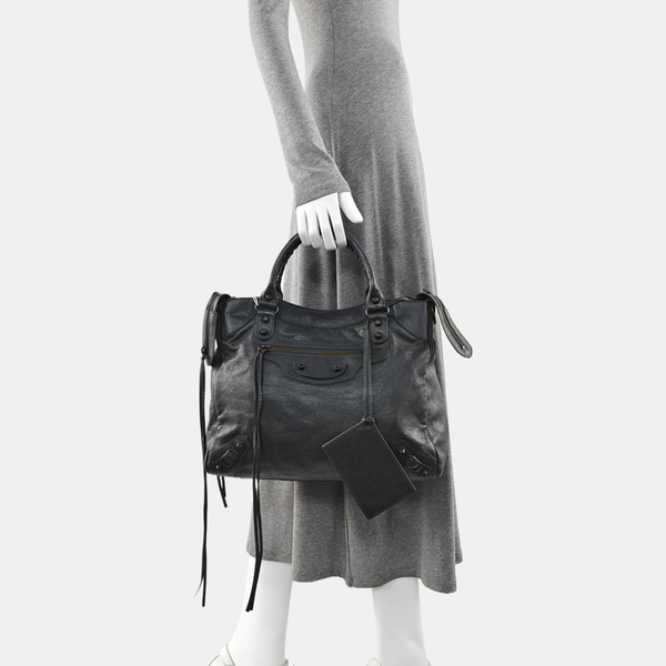 Classic City Medium Lambskin Gray