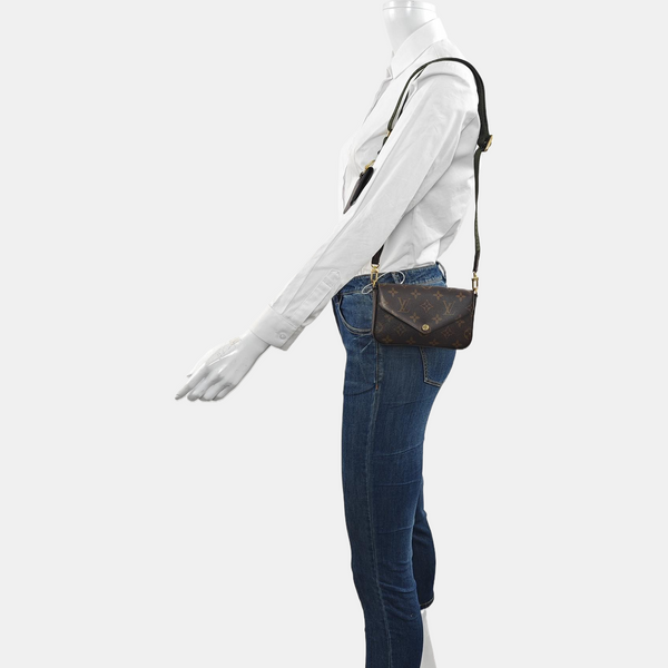 FÉLICIE Monogram Coated Canvas Brown