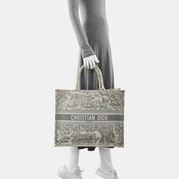 Book Tote Large Fabric Gray