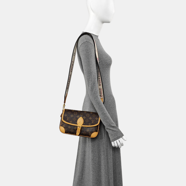 DIANE Monogram Coated Canvas Brown