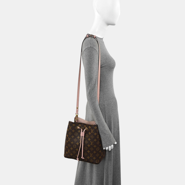 NÉONOÉ MM Monogram Coated Canvas Brown