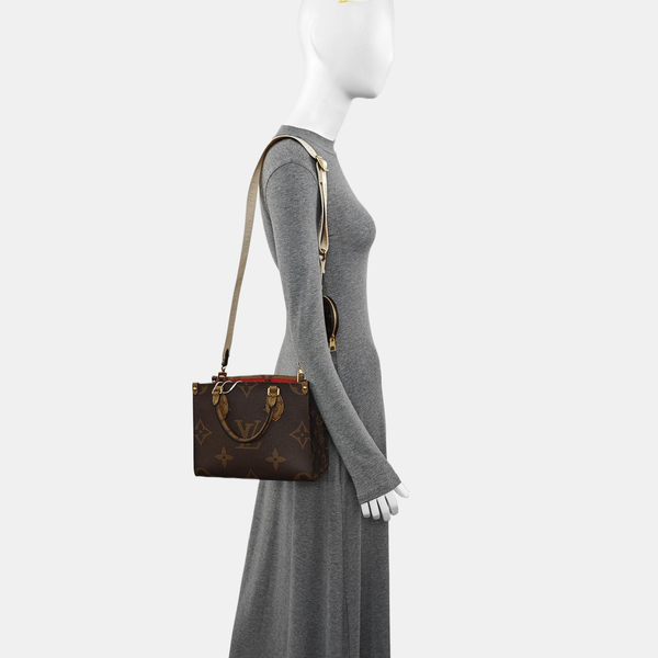 ONTHEGO PM Monogram Coated Canvas Brown