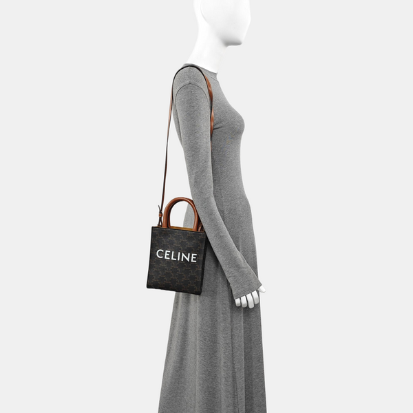 CABAS CELINE Mini Coated Canvas Brown