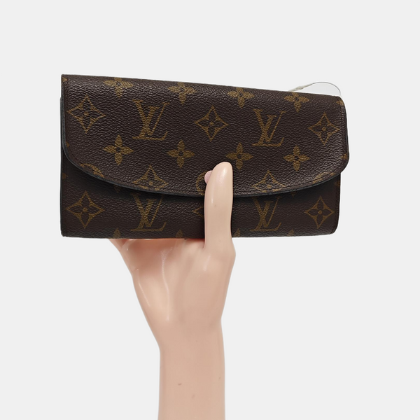 EMILIE Monogram Coated Canvas Brown Wallet