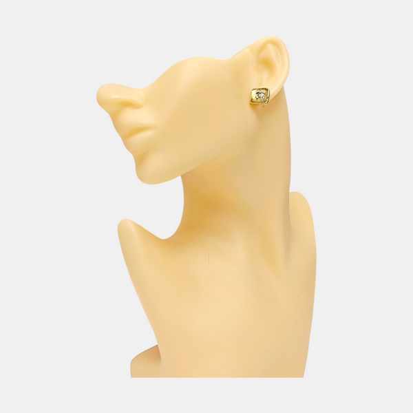 Single Earring Metal Gold Stud Earrings
