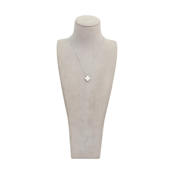 Vintage Alhambra 18k White Gold Silver Necklace