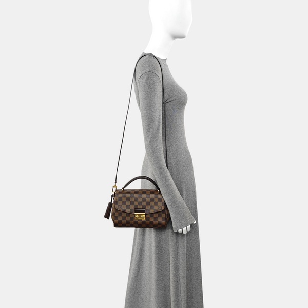 CROISETTE Damier Ebene Coated Canvas Brown