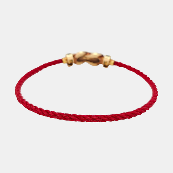 Chance Infinie Fabric Red Bracelet