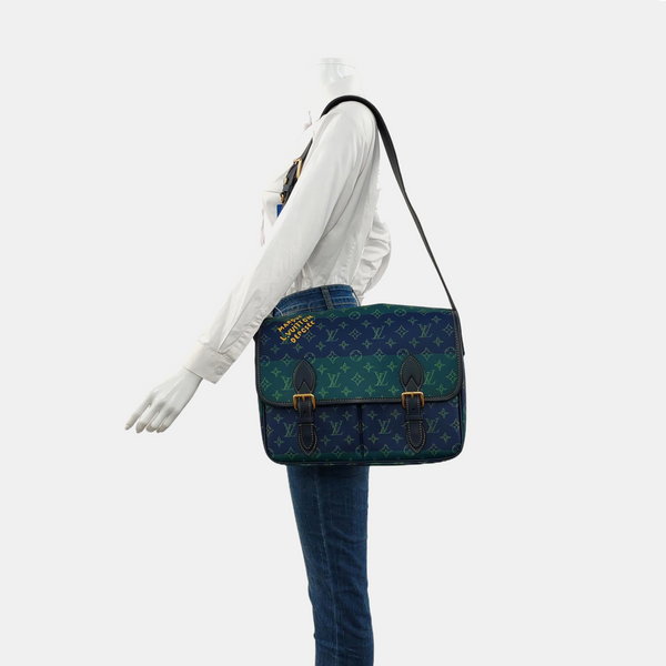 SATCHEL Monogram Coated Canvas Blue