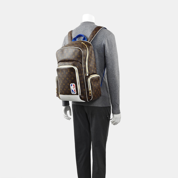 Monogram Coated Canvas Backpack Brown