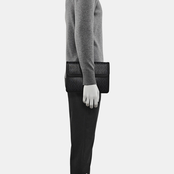 Hit The Road Oblique Coated Canvas Black