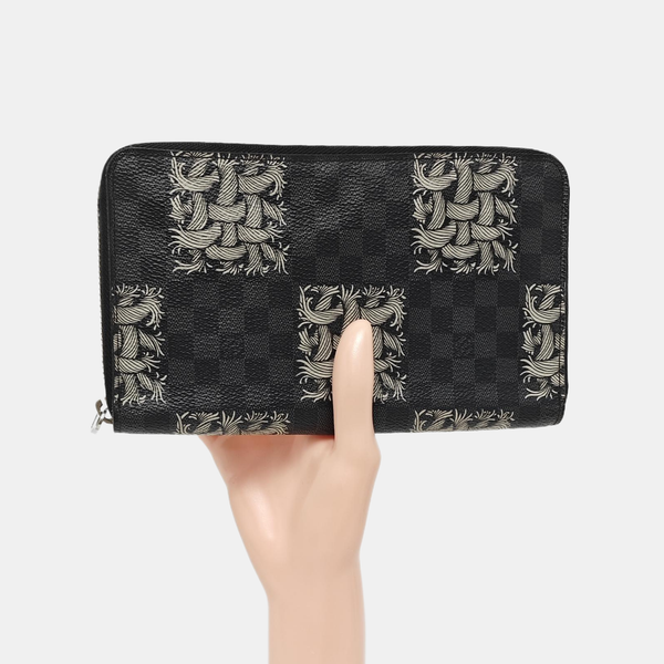 ZIPPY Damier Graphite Coated Canvas Black Wallet