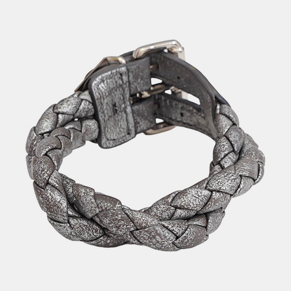 Leather Gray Bangle