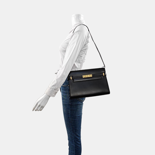 MANHATTAN Medium Calfskin Black