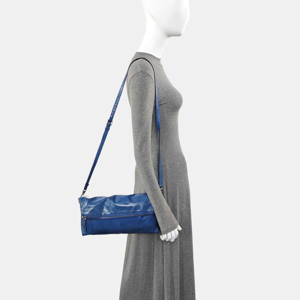 Calfskin Shoulder Bag Blue