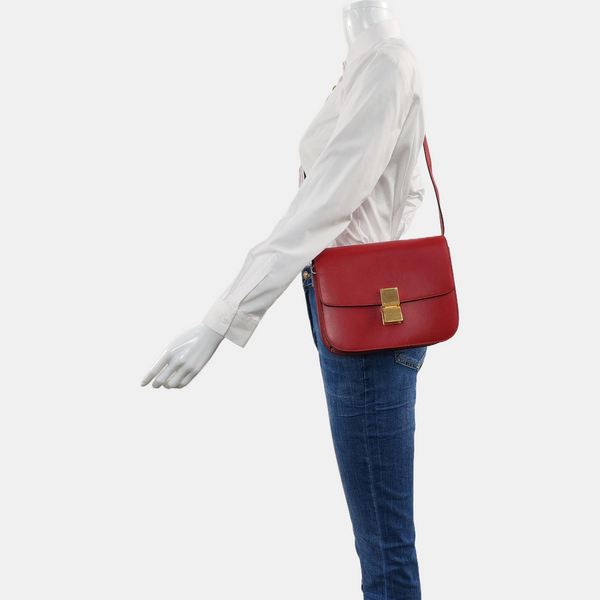 CLASSIC BOX Medium Calfskin Red