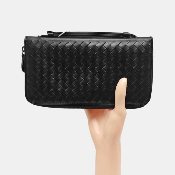 Calfskin Top Handle Bag Black