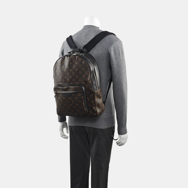 JOSH Monogram Coated Canvas Brown
