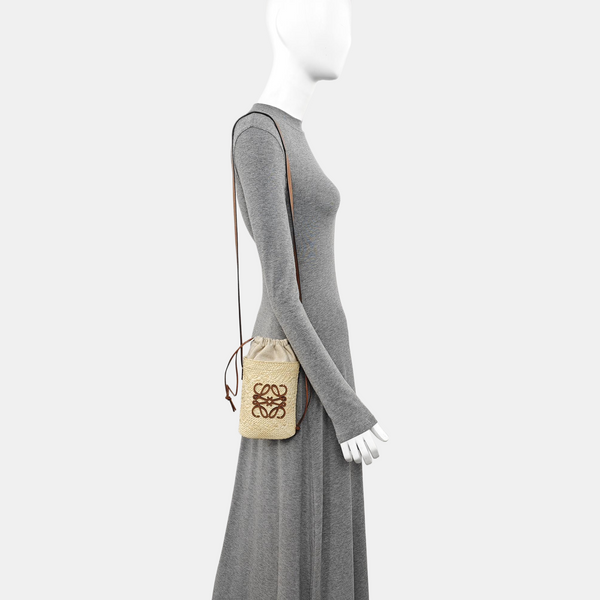 Straw Shoulder Bag Beige