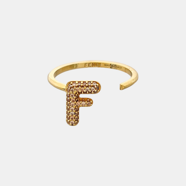 F Is Metal Gold Ring EU 57