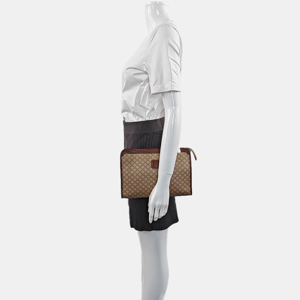 MACADAM CLUTCHES Coated Canvas Beige