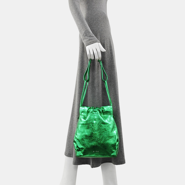 Leather Shoulder Bag Green