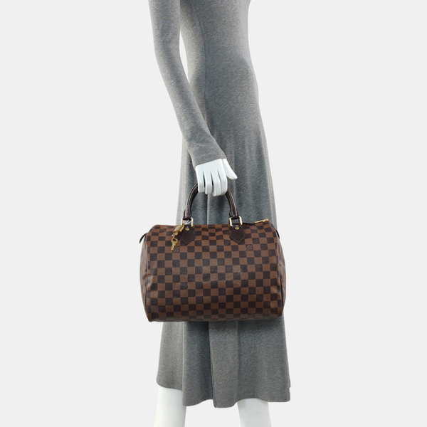 SPEEDY 30 Damier Ebene Coated Canvas Brown