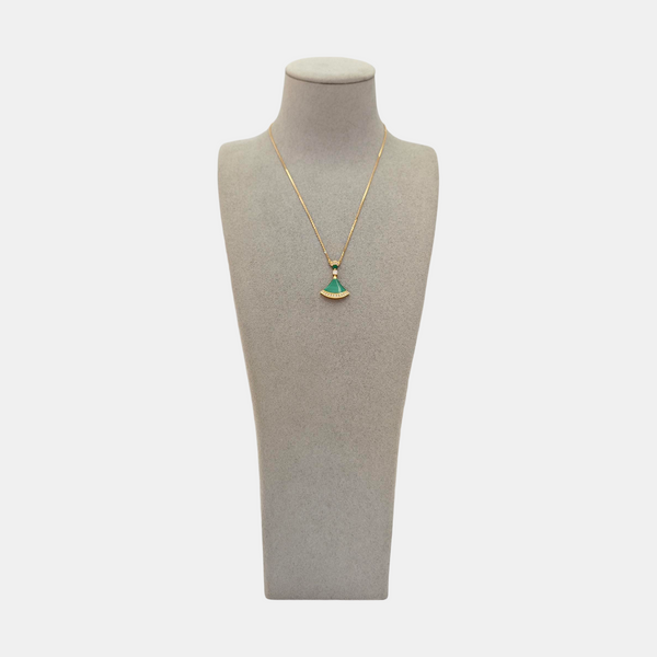 DIVAS' DREAM 18k Rose Gold Green Necklace