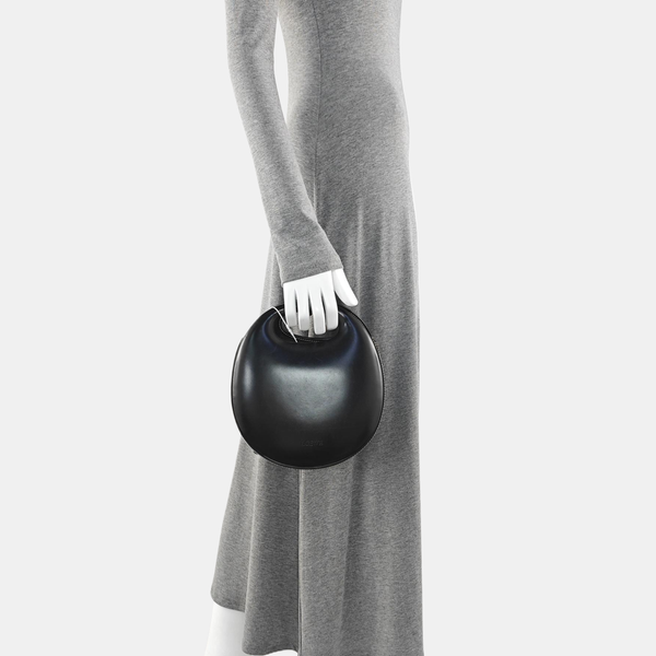 Calfskin Top Handle Bag Black