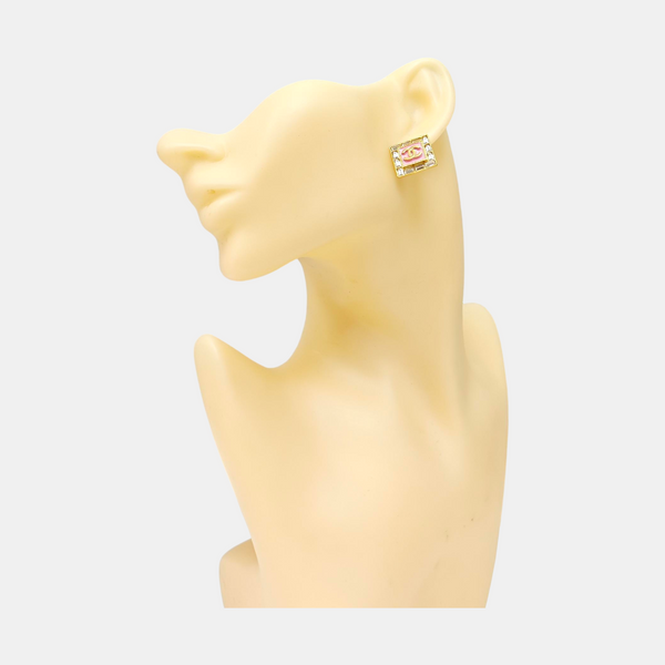 Metal Gold Stud Earrings