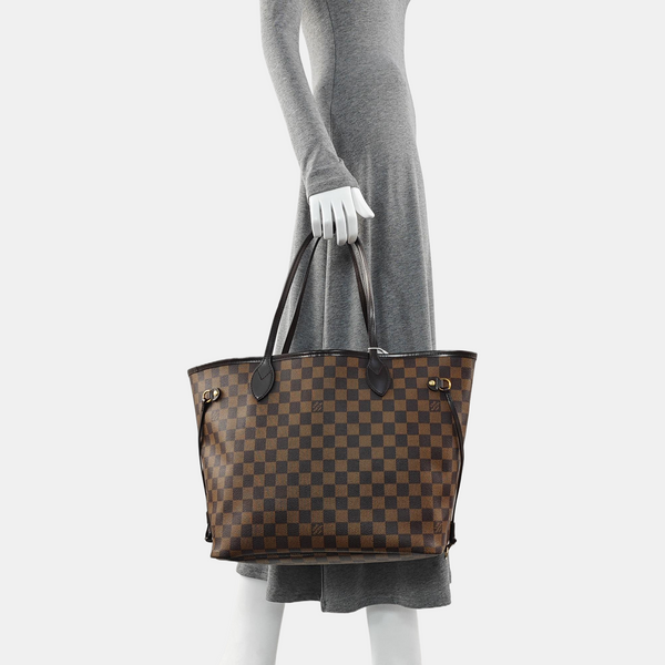 NEVERFULL MM Damier Ebene Coated Canvas Brown